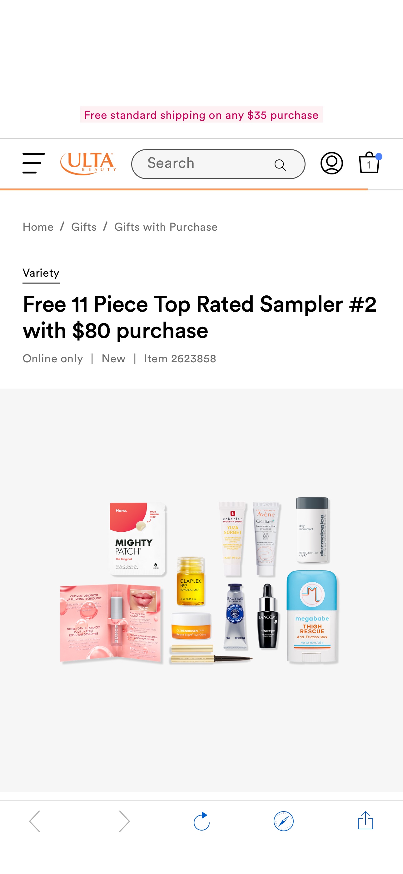 Free 11 Piece Top Rated Sampler #2 with $80 purchase - Variety | Ulta Beauty