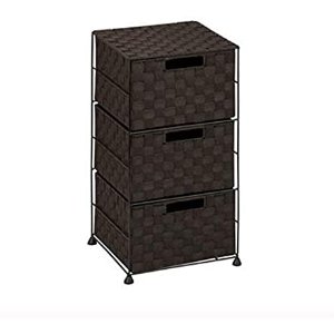 Honey-Can-Do OFC-03714 Double Woven 3-Drawer Storage Organizer Chest