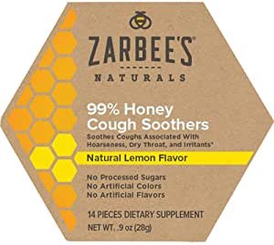 Zarbee's Naturals 99%蜂蜜舒缓止咳糖 柠檬口味 14颗 