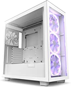 Amazon.com: NZXT H7 Elite - CM-H71EW-01 - ATX Mid Tower PC Gaming Case - Front I/O USB Type-C Port - Quick-Release Tempered Glass Side Panel - White 机箱