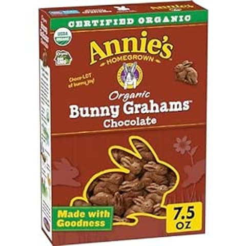 Annie's 有机巧克力口味兔子形状全麦零食7.5oz