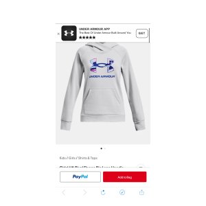 $19.97 Girls UA Rival Fleece Big Logo Hoodie | Under Armour