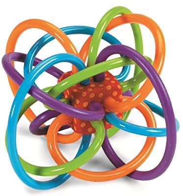 Amazon.com: Manhattan Toy Winkel Rattle & Sensory Teether Toy: Toys & Games 0-2岁宝宝玩具