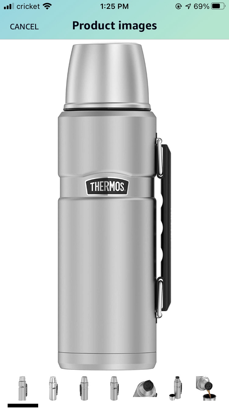 膳魔师1.2L保温杯Amazon.com: THERMOS SK2010MSTRI4 Vacuum-Insulated Beverage Bottle, 40 Ounce, Stainless Steel: Kitchen & Dining
