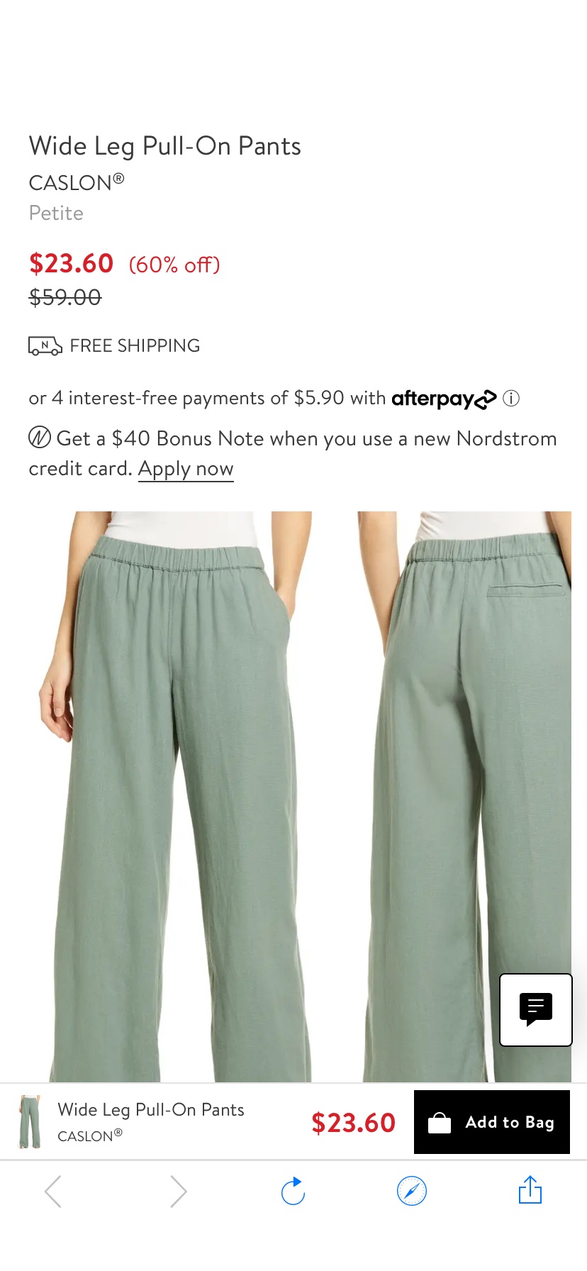 Caslon® Wide Leg Pull-On Pants | Nordstrom