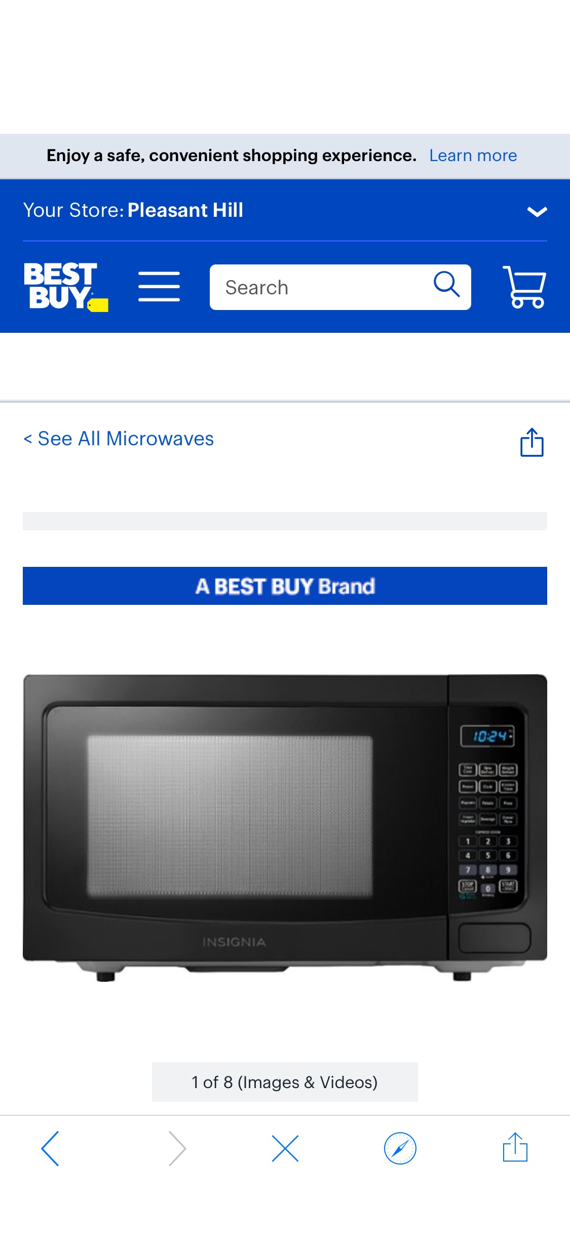 Insignia™ 1.1 Cu. Ft. Microwave Black NS-MW11BK0 - Best Buy促销