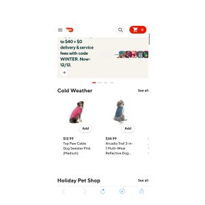 Doordash Petsmart 40刀以下五折
