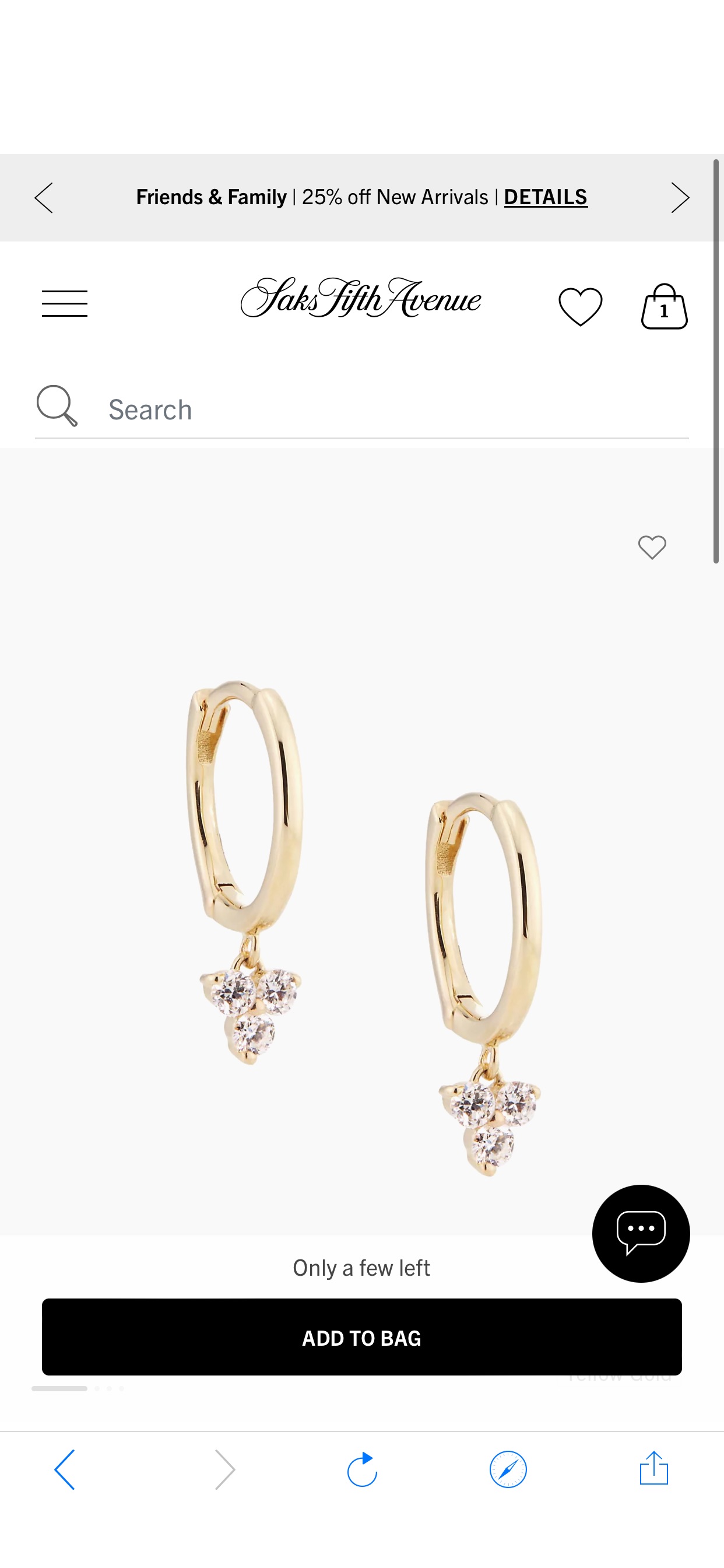 Shop Saks Fifth Avenue Collection 14K Yellow Gold & 0.18 TCW Diamond Drop Earrings | Saks Fifth Avenue