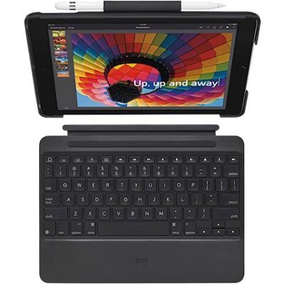 Logitech Slim Combo Keyboard Folio Case iPad 5代/6代 背光键盘壳
