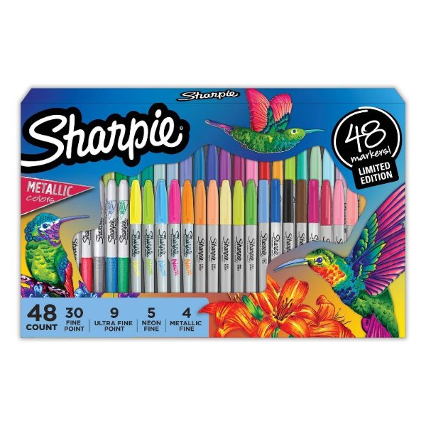 48pk Fine Tip Permanent Markers