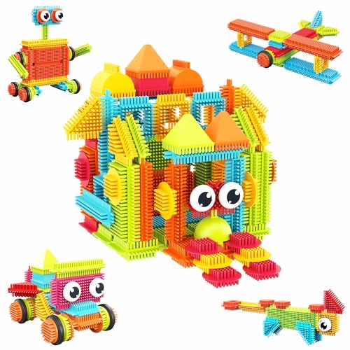 Amazon.com: 毕加索瓷砖120件刺猬联锁积木瓷砖建筑玩具套装学习游戏套装STEAM开发学龄前幼儿园儿童玩具3+ PTB120：