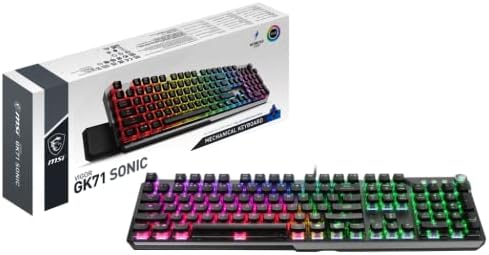 Amazon.com: MSI Vigor GK71 Sonic Blue AM Mechanical RGB Gaming Keyboard Sonic Blue Switches : Electronics