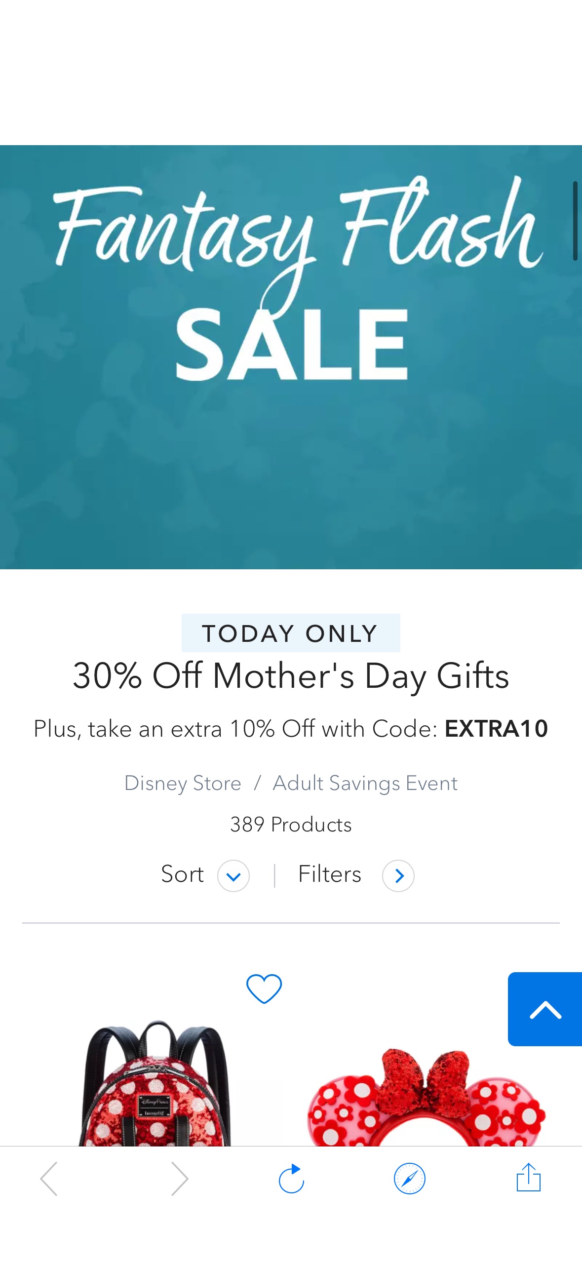Today, April 24th only, save 30% off Mother’s Day gifts at ShopDisney! Plus, use code EXTRA10 to save an additional 10% at checkout!