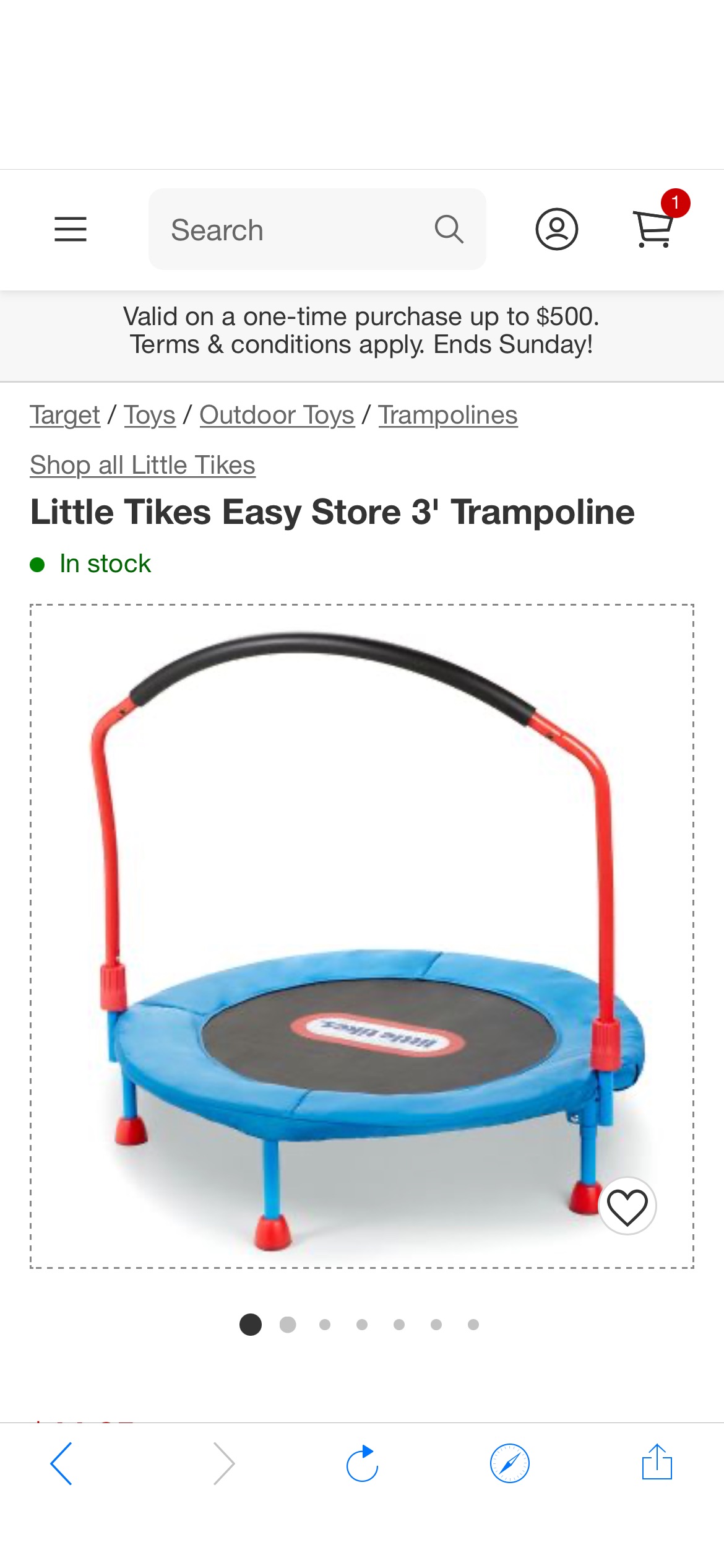 Little Tikes Easy Store 3' Trampoline : Target