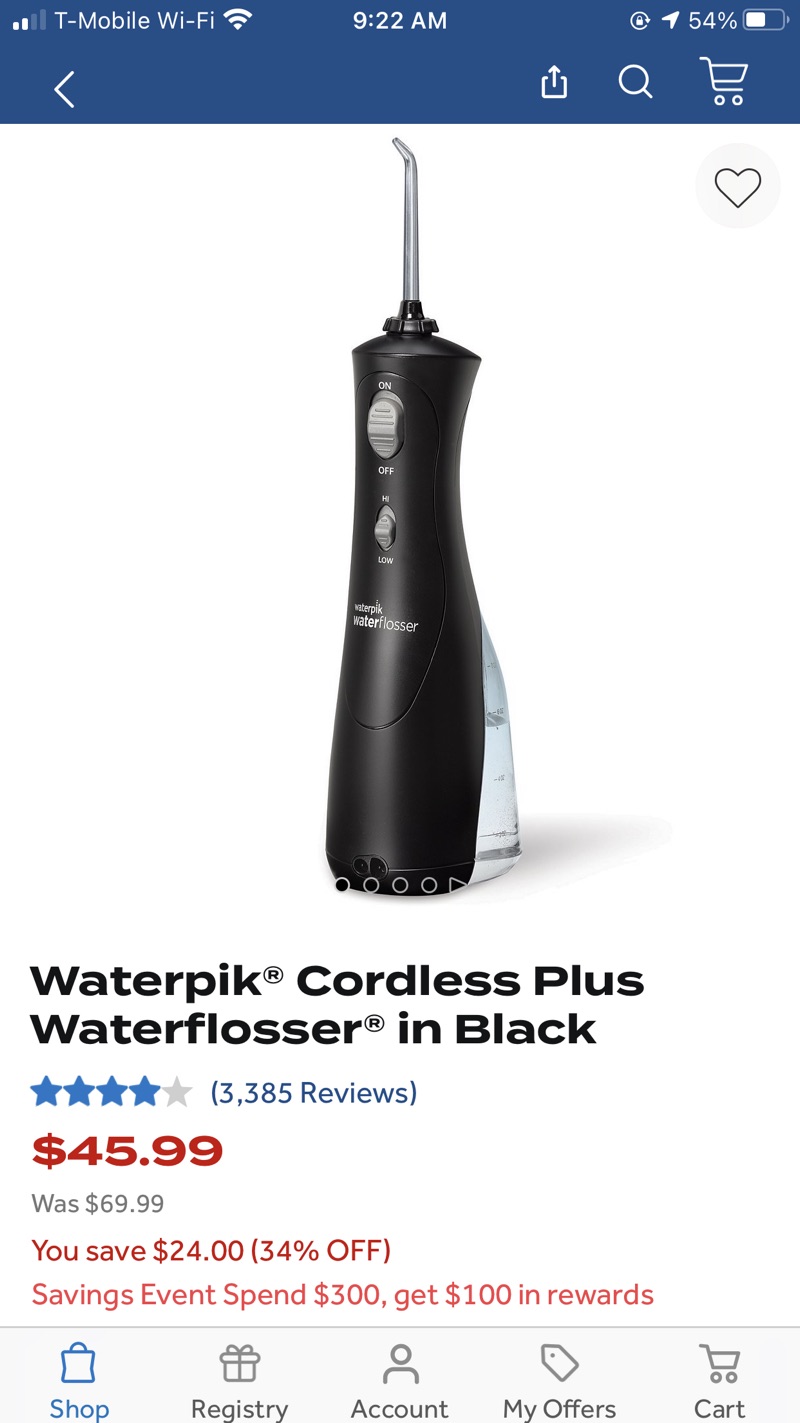 Waterpik® Cordless Plus Waterflosser® | 水牙线