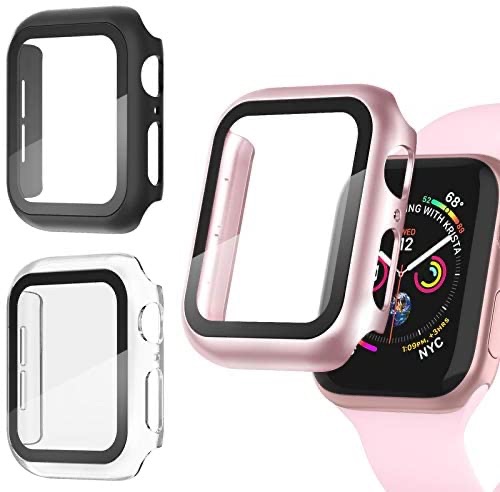 Amazon.com: 所有选项可选Recoppa [3 Pack] Apple Watch case with Screen Protector for Apple Watch 42mm Series 3/2/1,