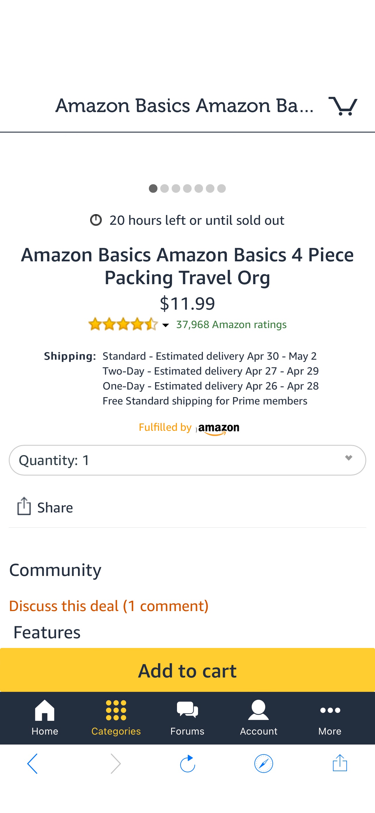 包Amazon Basics Amazon Basics 4 Piece Packing Travel Org
