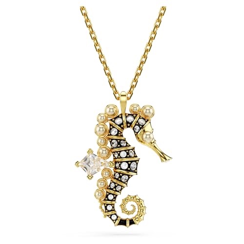 Amazon.com: Swarovski Idyllia pendant, Crystal pearls, Seahorse, Blue, Gold-tone finished : Clothing, Shoes & Jewelry