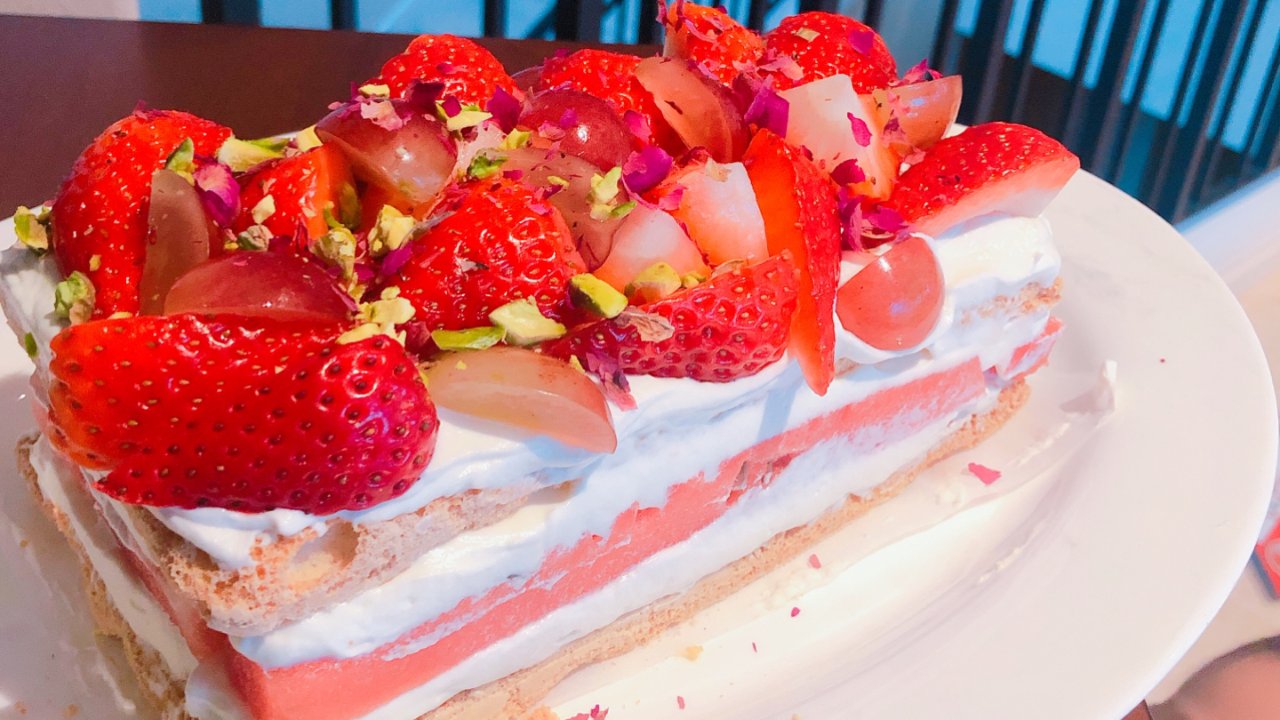 🍉🍓澳洲红遍全球的网红草莓西瓜蛋糕有教程啦🍉🍓