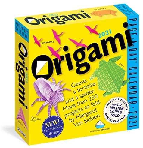 Amazon 现有Origami Page-A-Day Calendar 2021，送给折纸爱好者不错的选择！（原价：15.99）限时折扣