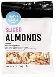 Amazon.com : Amazon Brand - Happy Belly Sliced Almond, 6 ounce (Pack of 1) : Grocery &amp; Gourmet Food
