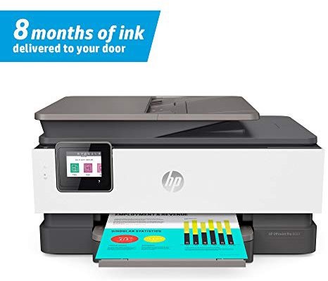 HP 打印机Amazon.com: HP OfficeJet Pro 8035 All-in-One Wireless Printer - Includes 8 Months of Ink Delivered to Your Door, Smart Home Office Productivity - Basalt (5LJ23A): Electronics