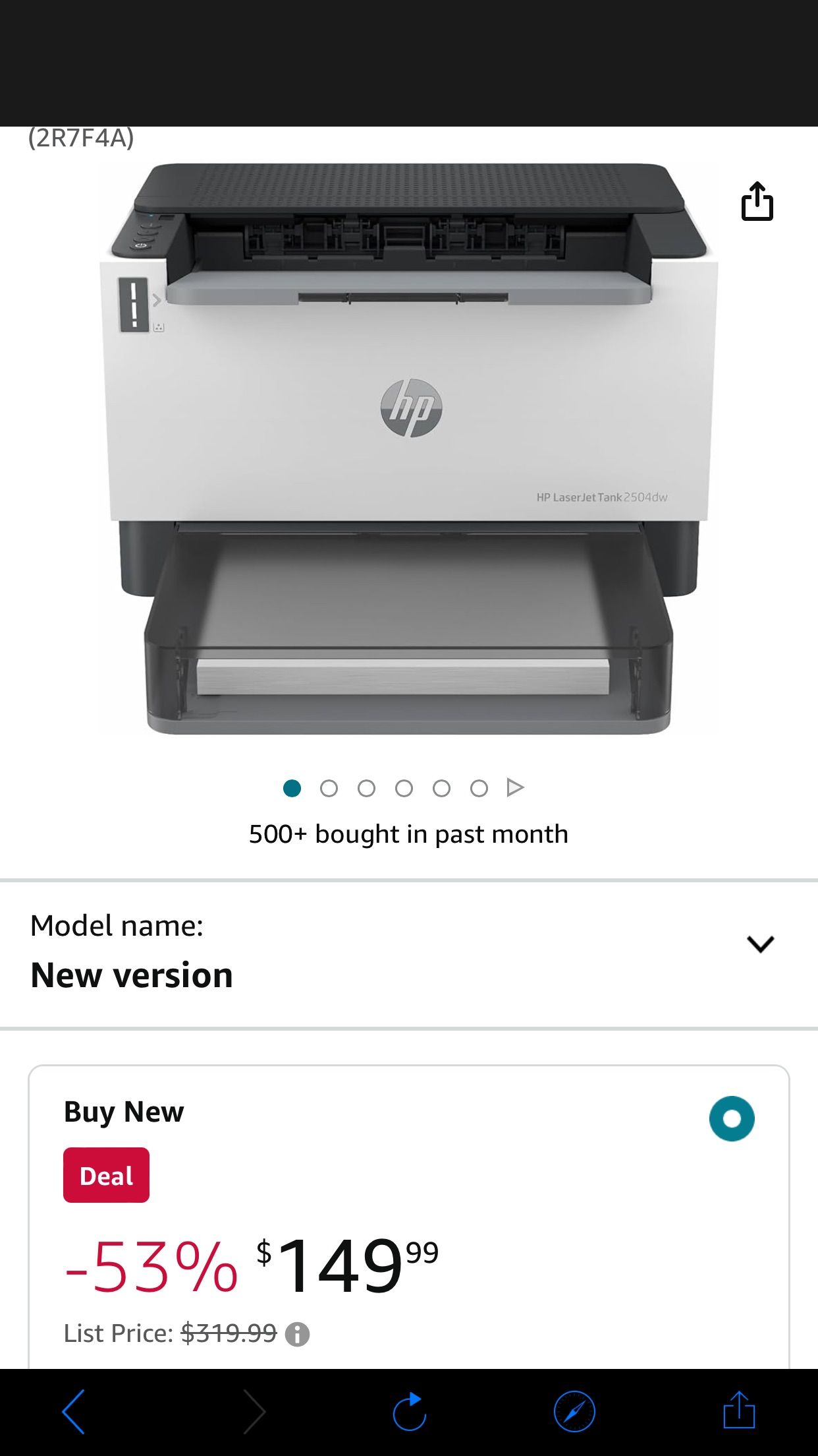 Amazon.com: HP Laserjet-Tank 2504dw Wireless Black & White Monochrome Printer Prefilled with Up to 2 Years of Original HP-Toner (2R7F4A)