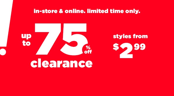 Old navy clearance up to 75%off, extra 25% off with the code “BONUS”