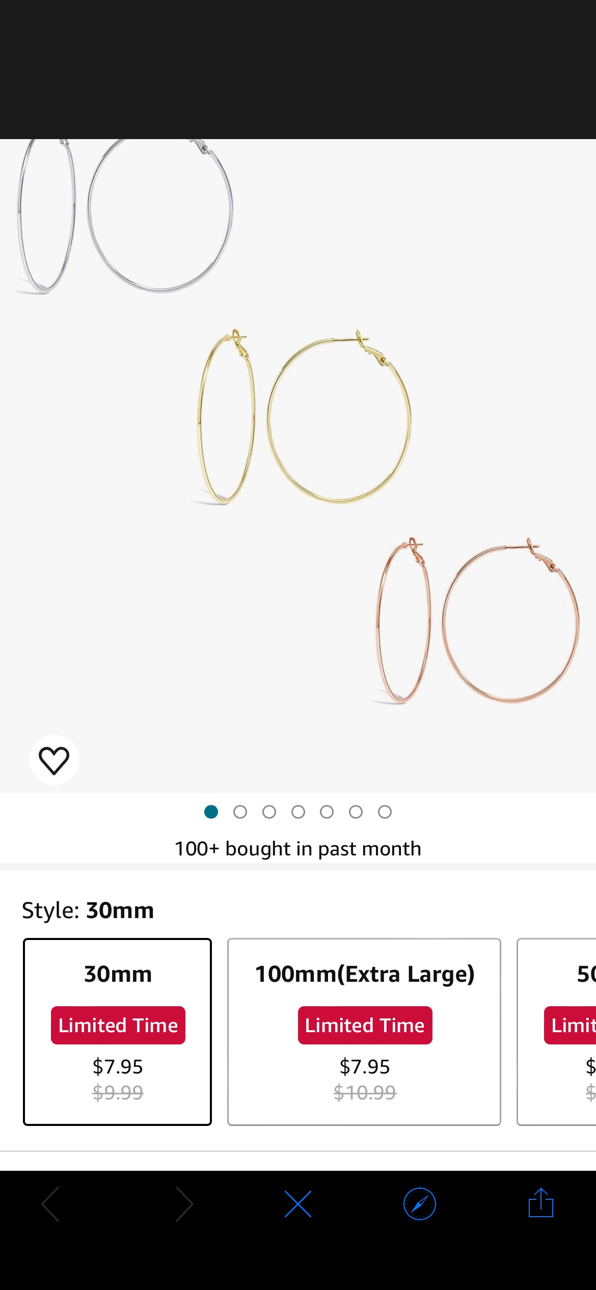Amazon.com: Cocadant 3 Pairs 30mm Small Gold Hoop Earrings for Women Girls,Stainless Steel Hoop Earrings 14K Gold Plated Rose Gold Plated Silver Hypoallergenic Hoops set: Clothing, Shoes & Jewelry