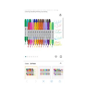 $5.39 Amazon.com : Vitoler Colored Permanent Markers ,24 Assorted Colors Permanent Marker Pens Fine Point Markers for Marking Coloring Doodling Writing Journaling