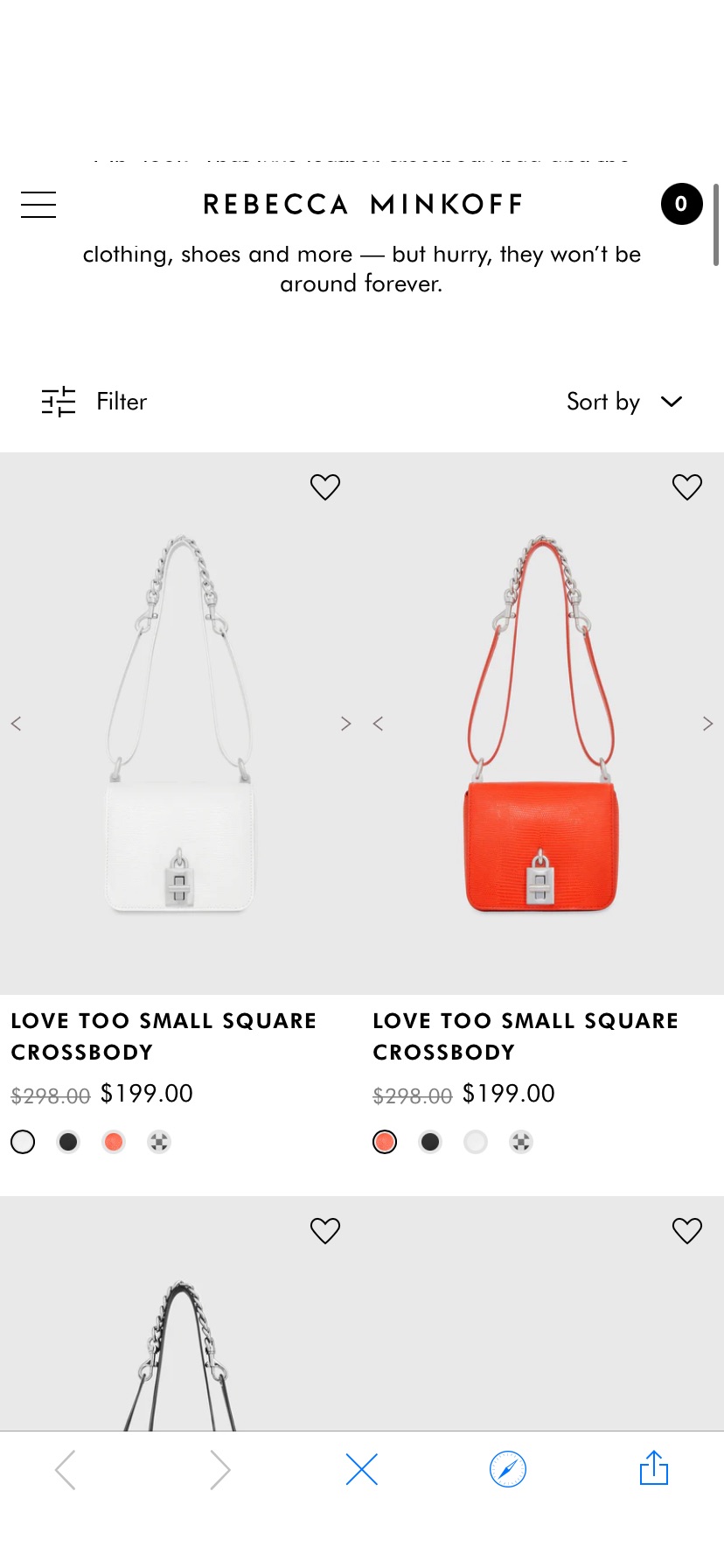 Handbags & Clothing | Online Sample Sale | Rebecca Minkoff低至25折