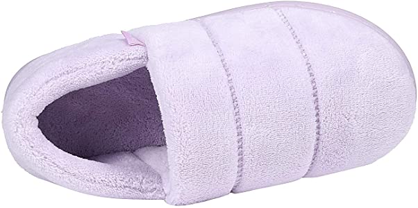 Amazon.com | Leisurely Pace Women's Cute Fuzzy Memory Foam House/Outdoor Slippers for Families Couples(PP36-37) Purple | Slippers棉拖鞋