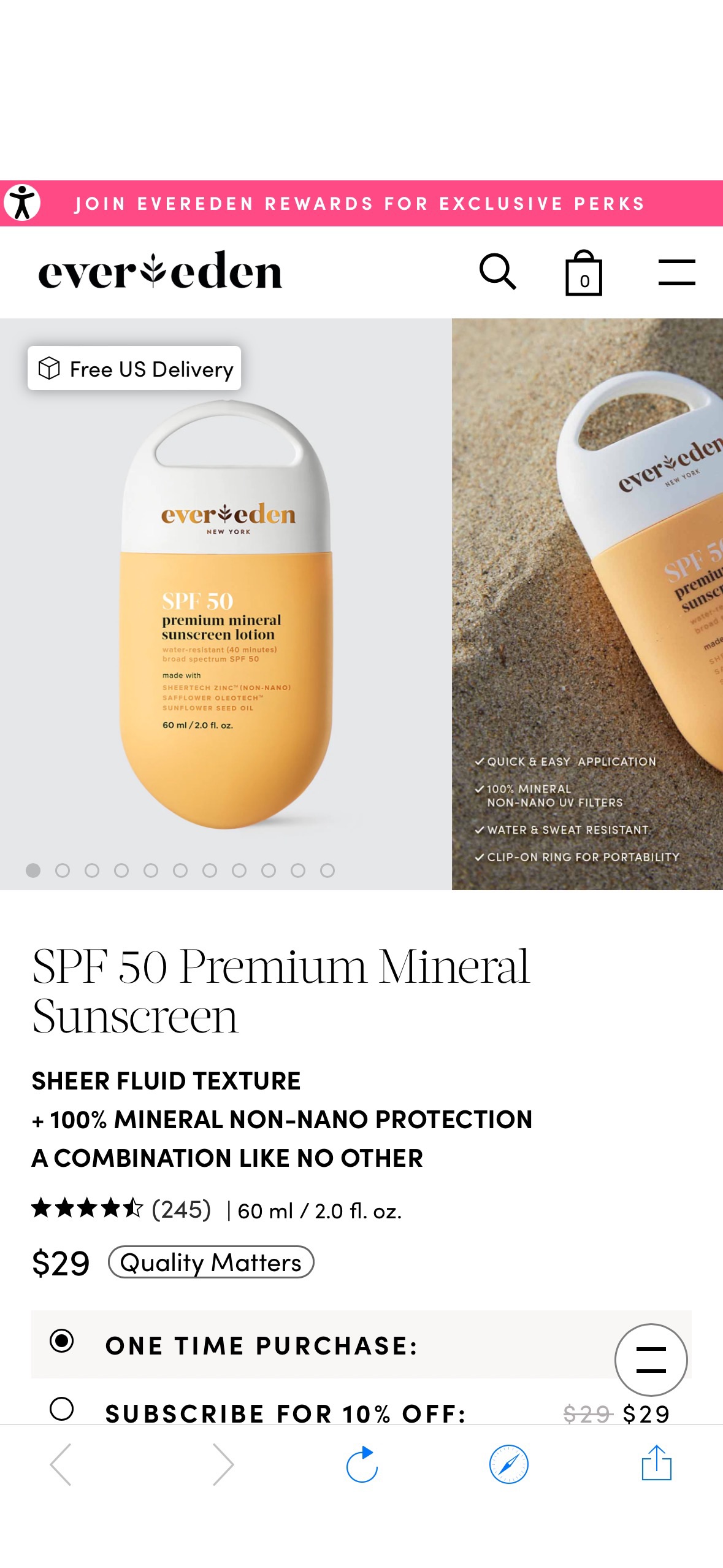 Mineral Sunscreen SPF 50 for Baby & Kids | Evereden | Made by Moms in Medicine