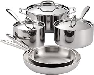  8-Piece Cookware Set Stainless Steel
