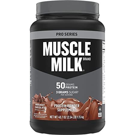 Muscle Milk Pro Series Protein Powder, Knockout Chocolate, 50g Protein, 2.54 Pound, 14 Servings