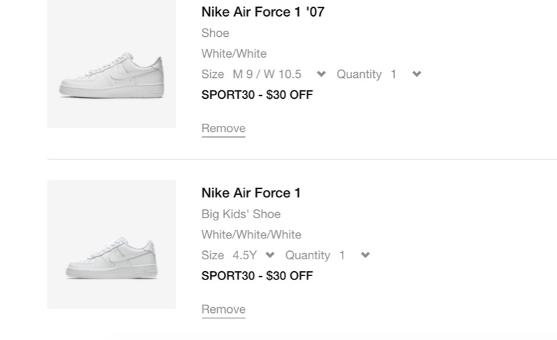Nike Air Force 1 Big Kids' Shoe. Nike.com 耐克大童鞋
