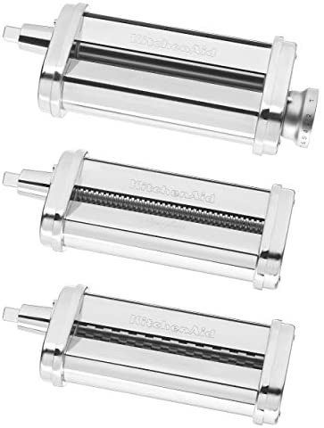 Kitchenaid 面条制作配件套装打折Amazon.com: KitchenAid KSMPRA Pasta Roller & Cutter Attachment Set, Pack of 1, Silver : Home & Kitchen