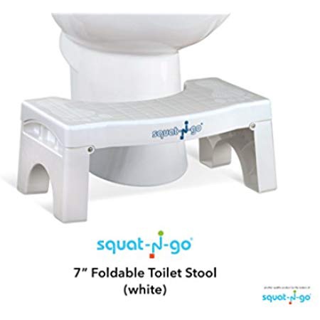 Amazon.com: Squatty Potty The Original Bathroom Toilet Stool, 7" height, White, 7 Inch: Health & Personal Care 踩脚椅