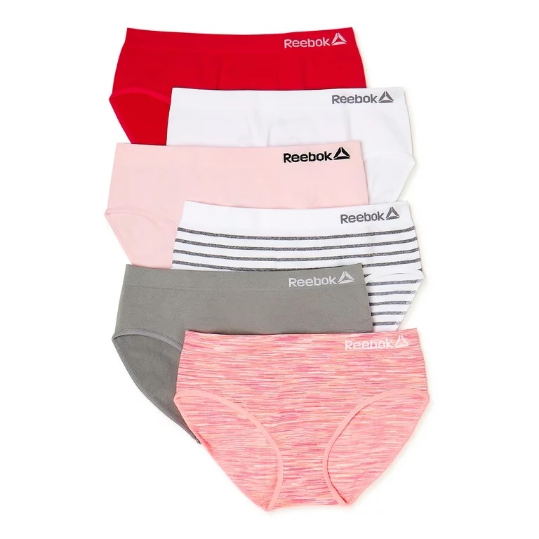 Reebok Toddler Girls' Seamless Underwear Hipster Panties, 6-Pack, Sizes 2T-5T - Walmart.com