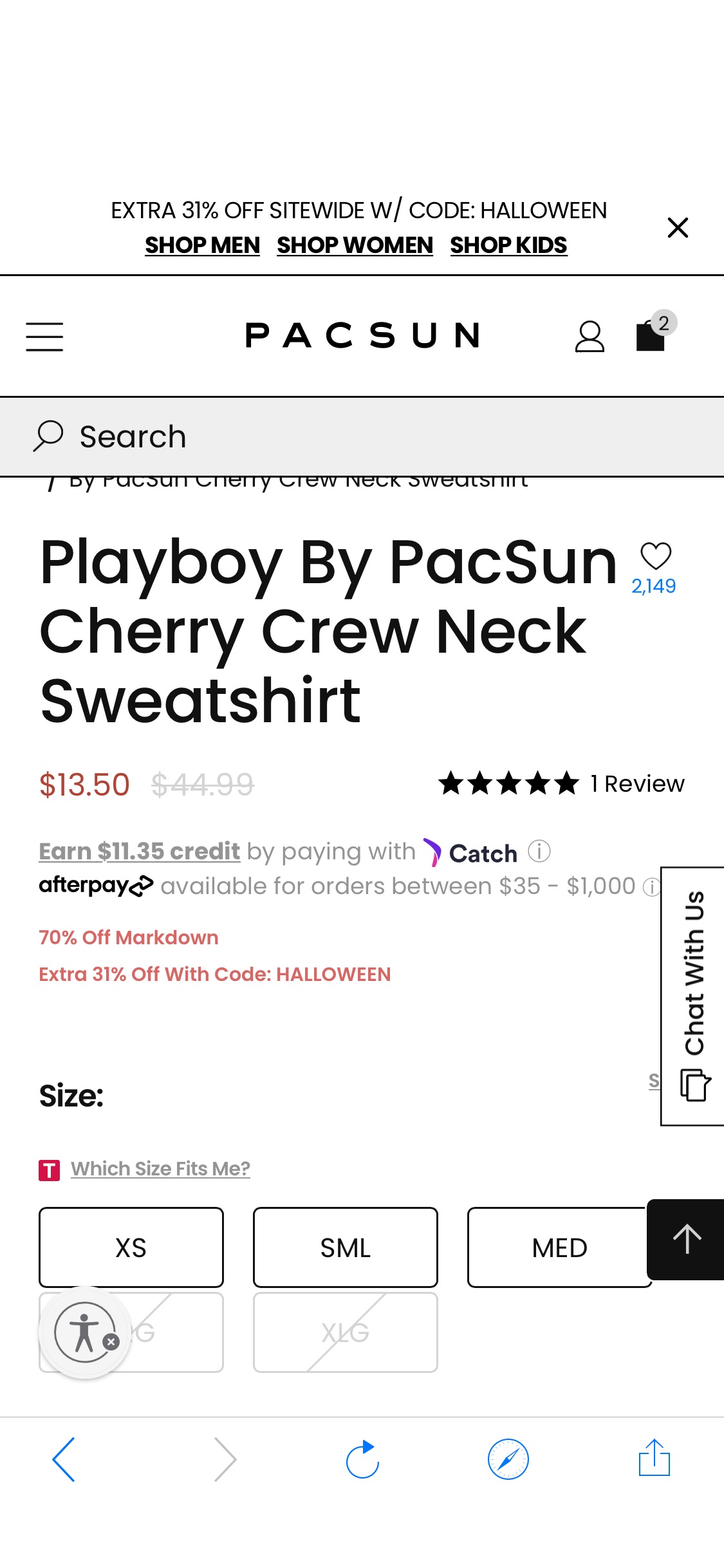 Playboy By PacSun Cherry Crew Neck Sweatshirt | PacSun