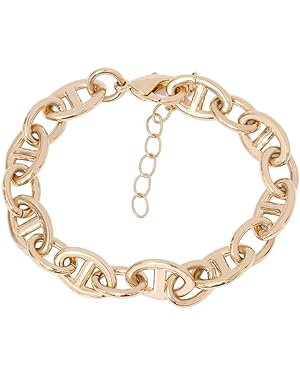 Amazon.com: Amazon Essentials 14K Gold Plated Mariner Link Bracelet, Yellow Gold : Clothing, Shoes &amp; Jewelry