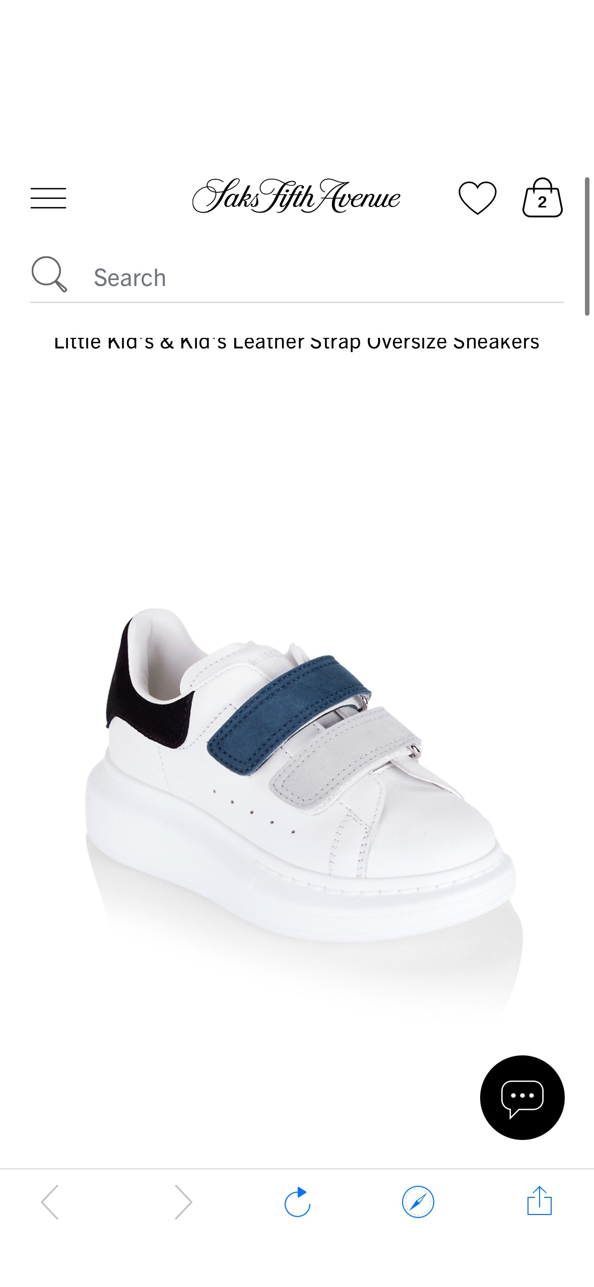Shop Alexander McQueen Little Kid's & Kid's Leather Strap Oversize Sneakers | Saks Fifth Avenue