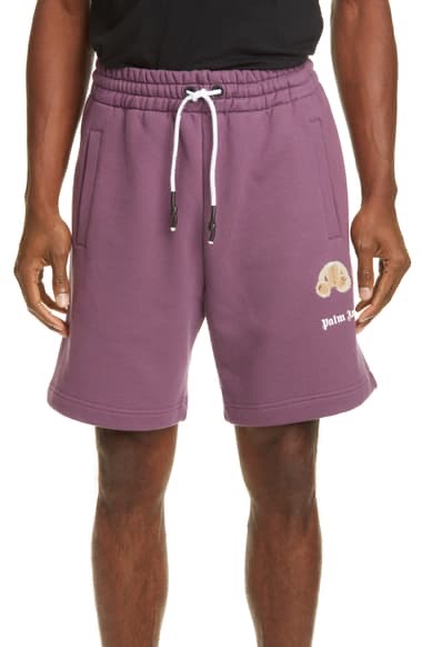 Palm Angels Mini Kill the Bear Bouclé Athletic Shorts | Nordstrom 棕榈天使断头熊sweatpants