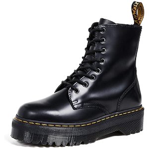 $135 Amazon.com | Dr. Martens, Jadon 8-Eye Leather Platform Boot for Men and Women, Black Polished马丁靴