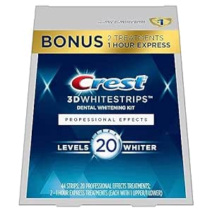 Amazon.com: Crest 3D Whitestrips, Professional Effects, Teeth Whitening Strip Kit, 44 Strips (22 Count Pack) : Health &amp; Household