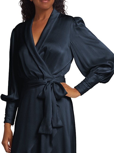 Shop Zimmermann Belted Silk Wrap Midi-Dress | Saks Fifth Avenue