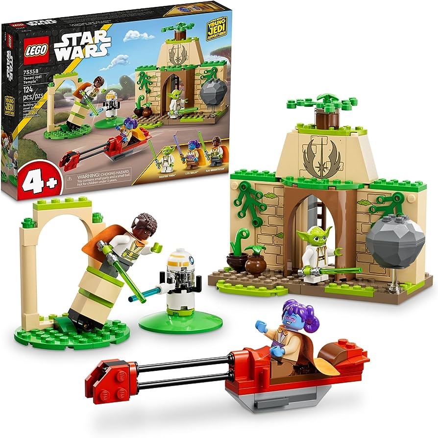 限时半价 Amazon.com: LEGO Star Wars Tenoo Jedi Temple 75358 Building Toy with Kai Brightstar and Yoda Figures, Star Wars Toy Starter Set with Easy and Playful Builds, Birthday Gift for 4 Year Olds : Lego: