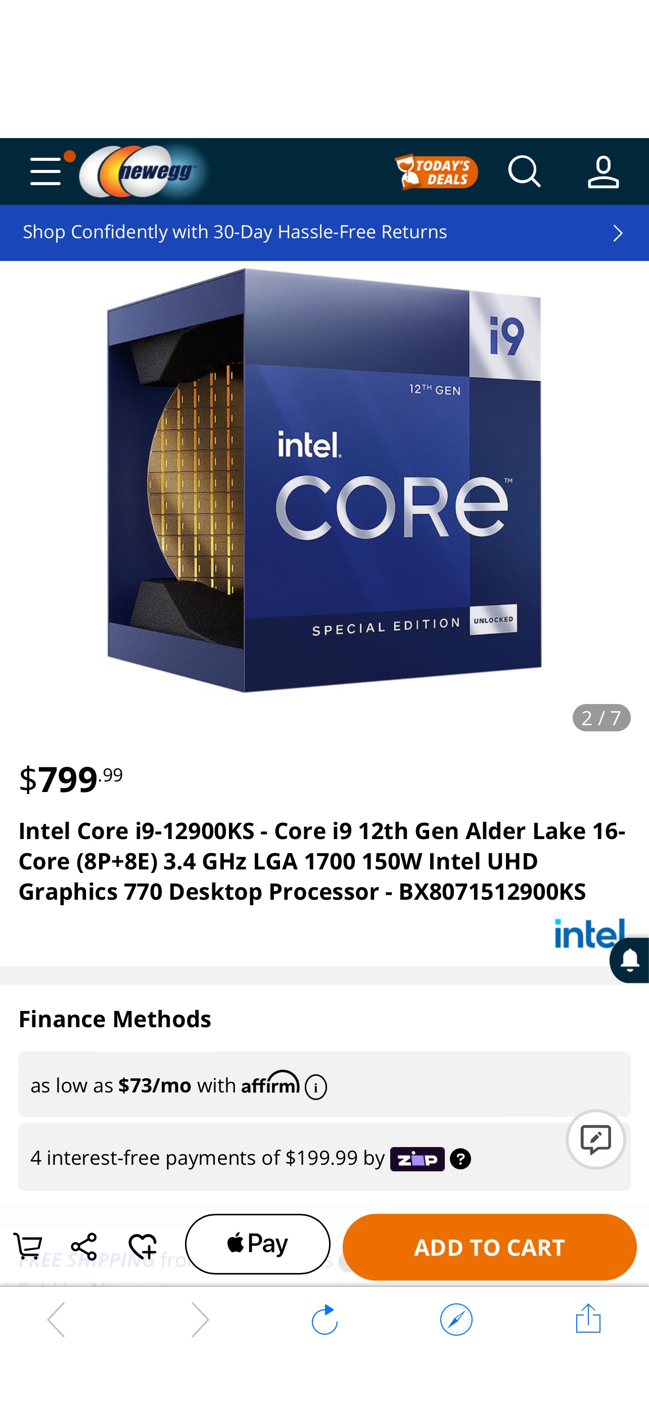 英特尔i9-12900ks处理器Intel Core i9-12900KS - Core i9 12th Gen Alder Lake 16-Core (8P+8E) 3.4 GHz LGA 1700 150W Intel UHD Graphics 770 Desktop Processor - BX8071512900KS Processors - Desktops - Newegg.com