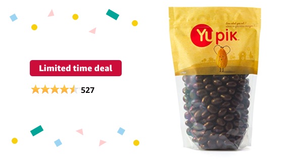 Limited-time deal: Yupik Dark Chocolate Coconut Almonds, 2.2 lb, Pack of 1