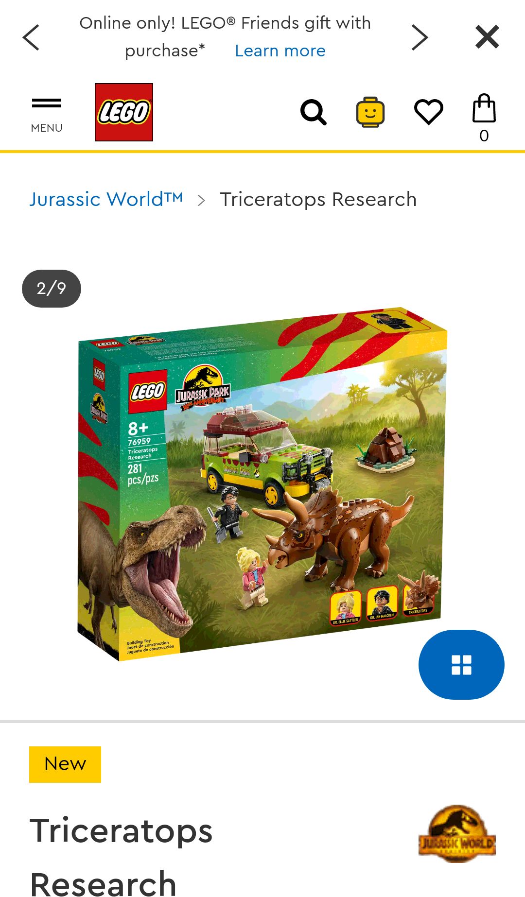 Triceratops Research 76959 | Jurassic World™ | Buy online at the Official LEGO® Shop US
